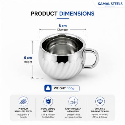 LOTUS CUP — wholesale stainless steel from Kamal Steels Mumbai