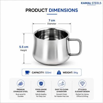 BELLY CUP — wholesale stainless steel from Kamal Steels Mumbai