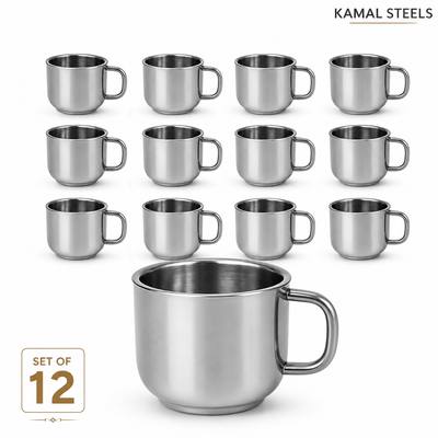 CLASSIC CUP (Set of 12) — wholesale stainless steel from Kamal Steels Mumbai