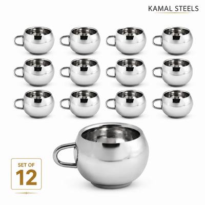 MATKA CUP  (Set of 12) wholesale stainless steel CUP SET — Kamal Steels Mumbai
