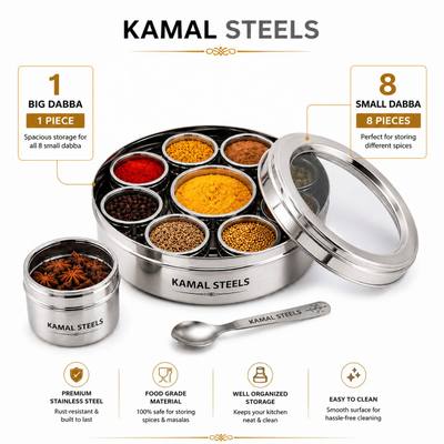 Steel Utility Container — wholesale stainless steel from Kamal Steels Mumbai