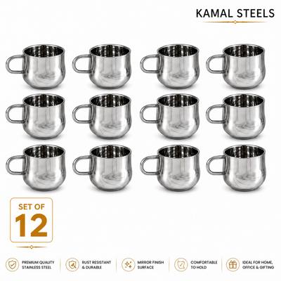 APPLE CUP (Set of 12) — wholesale stainless steel from Kamal Steels Mumbai