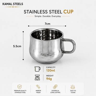 APPLE CUP — wholesale stainless steel from Kamal Steels Mumbai